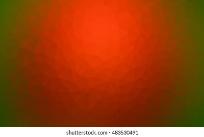 Light green, red polygonal illustration, which consist of triangles. Triangular design for your business. Geometric background in Origami style with gradient.