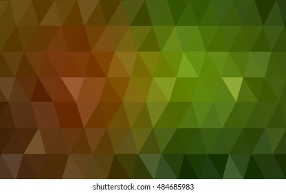 Light green, red polygonal illustration, which consist of triangles. Triangular design for your business. Geometric background in Origami style with gradient.