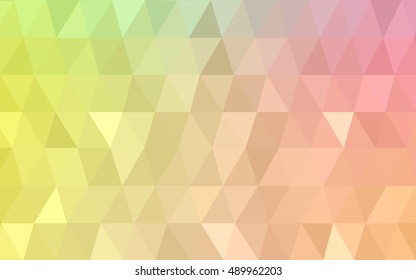 Light green, red polygonal illustration, which consist of triangles. Triangular design for your business. Geometric background in Origami style with gradient.