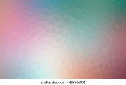 Light green, red polygonal illustration, which consist of triangles. Triangular design for your business. Geometric background in Origami style with gradient.