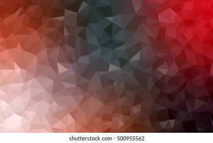 Light green, red polygonal illustration, which consist of triangles. Triangular design for your business. Geometric background in Origami style with gradient.