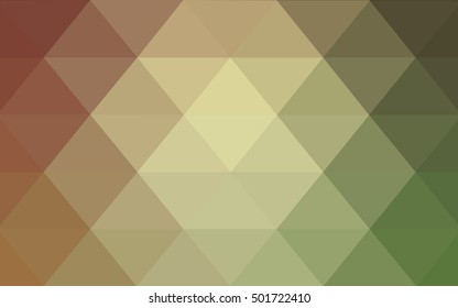Light green, red polygonal illustration, which consist of triangles. Triangular design for your business. Geometric background in Origami style with gradient.
