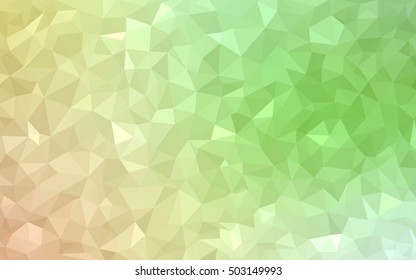 Light green, red polygonal illustration, which consist of triangles. Triangular design for your business. Geometric background in Origami style with gradient.