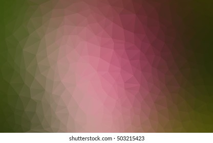 Light green, red polygonal illustration, which consist of triangles. Triangular design for your business. Geometric background in Origami style with gradient.