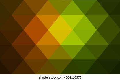 Light green, red polygonal illustration, which consist of triangles. Triangular design for your business. Geometric background in Origami style with gradient.