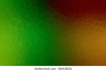 Light green, red polygonal illustration, which consist of triangles. Triangular design for your business. Geometric background in Origami style with gradient.