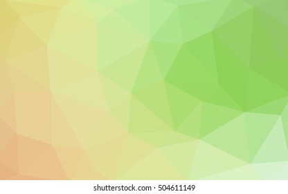 Light green, red polygonal illustration, which consist of triangles. Triangular design for your business. Geometric background in Origami style with gradient.