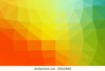 Light green, red polygonal illustration, which consist of triangles. Triangular design for your business. Geometric background in Origami style with gradient.