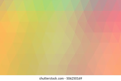 Light green, red polygonal illustration, which consist of triangles. Triangular design for your business. Geometric background in Origami style with gradient.