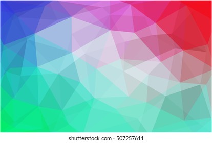 Light green, red polygonal illustration, which consist of triangles. Triangular design for your business. Geometric background in Origami style with gradient.
