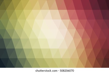 Light green, red polygonal illustration, which consist of triangles. Triangular design for your business. Geometric background in Origami style with gradient.