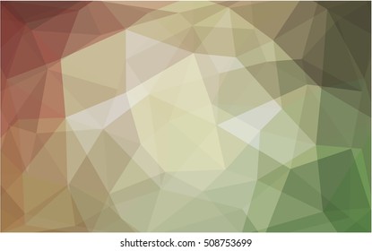 Light green, red polygonal illustration, which consist of triangles. Triangular design for your business. Geometric background in Origami style with gradient.