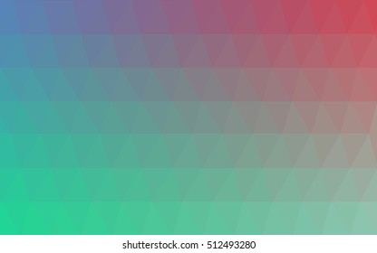 Light green, red polygonal illustration, which consist of triangles. Triangular design for your business. Geometric background in Origami style with gradient.