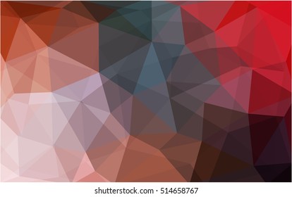 Light green, red polygonal illustration, which consist of triangles. Triangular design for your business. Geometric background in Origami style with gradient.