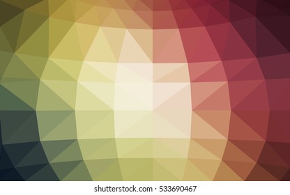 Light green, red polygonal illustration, which consist of triangles. Triangular design for your business. Geometric background in Origami style with gradient.
