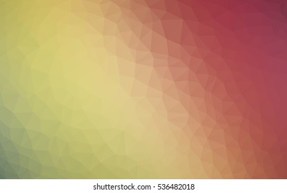 Light Green Red polygonal illustration, which consist of triangles. Triangular pattern for your business design. Geometric background in Origami style with gradient. 