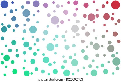 Light Green, Red vector abstract pattern with circles. Geometry template for your business design. Background with colored spheres.