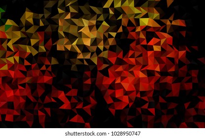 Light Green, Red vector abstract mosaic pattern. Colorful illustration in abstract style with gradient. Triangular pattern for your business design.