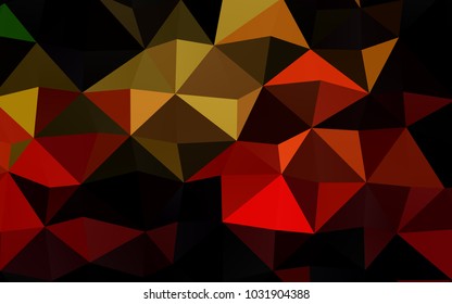 Light Green, Red vector abstract mosaic template. Geometric illustration in Origami style with gradient.  Brand-new design for your business.