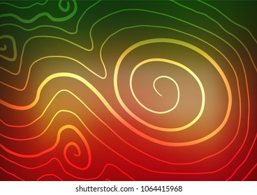 Light Green, Red vector abstract doodle pattern. Ethnic elegant natural pattern with gradient. The textured pattern can be used for website.