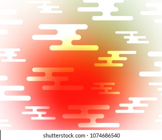 Light Green, Red vector abstract doodle background. An elegant bright illustration with lines in Natural style. A completely new template for your business design.
