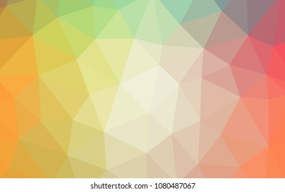 Light Green, Red vector abstract polygonal pattern. Shining colorful illustration with triangles. Best triangular design for your business.