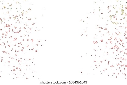 Light Green, Red vector abstract colorful background, which consist of triangles. Pattern with colored triangles on white background.