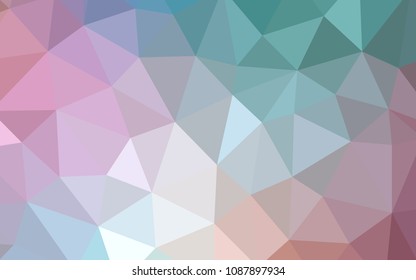Light Green, Red vector abstract polygonal pattern. Colorful abstract illustration with triangles. A completely new design for your leaflet.