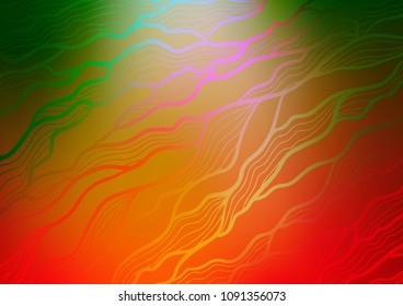 Light Green, Red vector abstract doodle background. Creative illustration in blurred style with doodles and Zen tangles. A completely new template for your business design.
