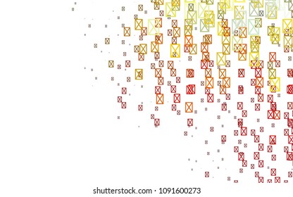 Light Green, Red vector abstract colorful background, which consist of triangles. Pattern with colored triangles on white background.