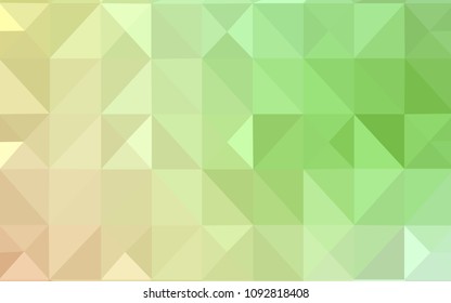 Light Green, Red vector abstract polygonal template. Shining colorful illustration with triangles. The best triangular design for your business.