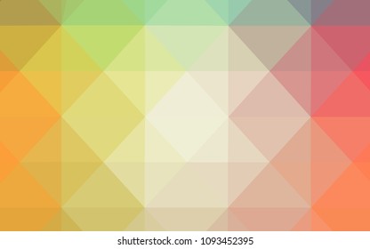 Light Green, Red vector abstract polygonal background. Shining colorful illustration with triangles. A completely new design for your leaflet.