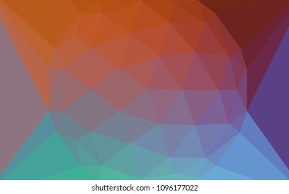 Light Green, Red vector abstract polygonal background with a gem in a centre. Abstract illustration with an elegant triangles. A new texture for your web site.