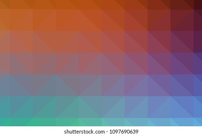 Light Green, Red vector abstract polygonal template. Shining colorful illustration with triangles. Textured pattern for your backgrounds.