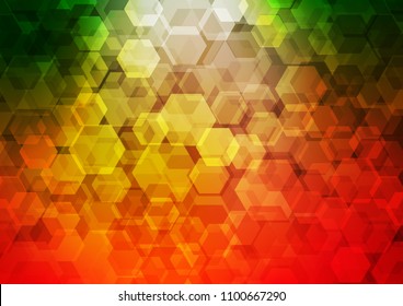 Light Green, Red vector abstract mosaic pattern. A completely new color illustration in a vague style. A completely new design for your business.