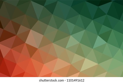 Light Green, Red vector abstract mosaic backdrop. Colorful abstract illustration with gradient. The template for cell phone's backgrounds.