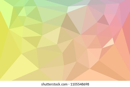 Light Green, Red vector abstract mosaic background with a heart in a centre. Shining colorful illustration with triangles. Best triangular design for your business.