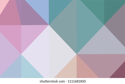 Light Green, Red vector abstract mosaic backdrop. A sample with polygonal shapes. The best triangular design for your business.