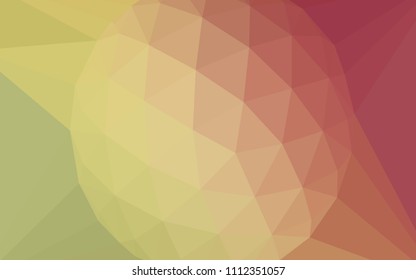 Light Green, Red vector abstract mosaic pattern with a diamond. Illustration in halftone style with triangles. Completely new template for your banner.