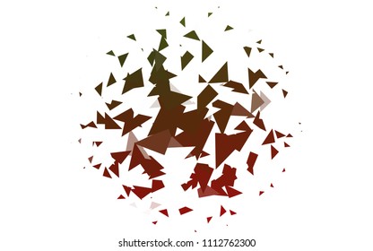 Light Green, Red vector abstract colorful background, which consist of triangles. Pattern with colored triangles on white background.