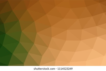 Light Green, Red vector abstract mosaic template. Creative geometric illustration in Origami style with gradient. Triangular pattern for your business design.