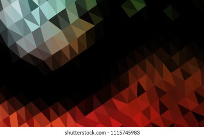 Light Green, Red vector abstract mosaic pattern. A vague abstract illustration with gradient. A completely new design for your business.