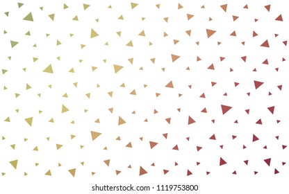 Light Green, Red vector abstract colorful background, which consist of triangles. Pattern with colored triangles on white background.