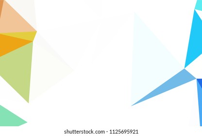 Light Green, Red vector abstract polygonal background. Creative illustration in halftone style with triangles. A completely new design for your leaflet.
