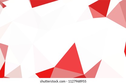 Light Green, Red vector abstract polygonal template. A sample with polygonal shapes. Best triangular design for your business.