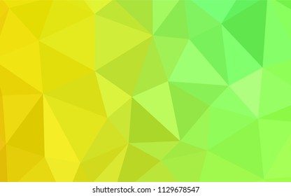 Light Green, Red vector abstract polygonal background. Shining polygonal illustration, which consist of triangles. Completely new template for your banner.