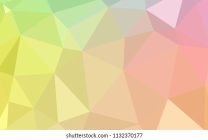 Light Green, Red vector abstract polygonal template. Colorful illustration in abstract style with triangles. New template for your brand book.