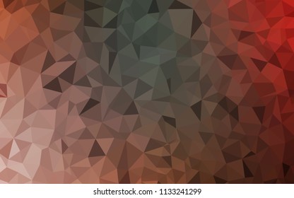 Light Green, Red vector abstract mosaic backdrop. Colorful illustration in abstract style with triangles. A completely new design for your leaflet.