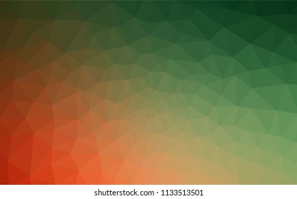Light Green, Red vector abstract mosaic pattern. Colorful abstract illustration with triangles. Pattern for a brand book's backdrop.