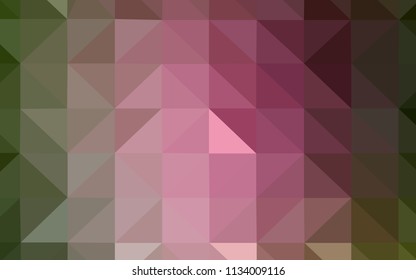 Light Green, Red vector abstract mosaic backdrop. Colorful illustration in polygonal style with gradient. Triangular pattern for your design.
